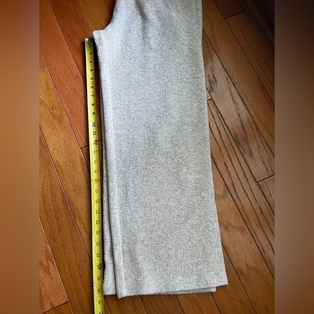 Aerie Offline Sweatpants Cream Textured Straight Leg Elastic Waist size Small - Picture 6 of 7